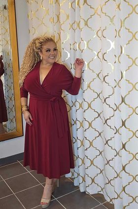 Wine Elegant Dress